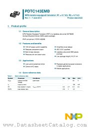 PDTC143EMB datasheet pdf NXP Semiconductors