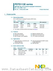 PDTD113ET datasheet pdf NXP Semiconductors