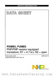 PEMB3 datasheet pdf NXP Semiconductors