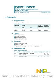 PUMD14 datasheet pdf NXP Semiconductors
