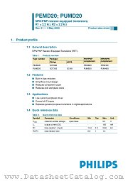 PEMD20 datasheet pdf NXP Semiconductors