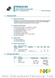 PESD2CAN datasheet pdf NXP Semiconductors