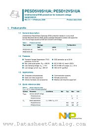 PESD5V0S1UA datasheet pdf NXP Semiconductors