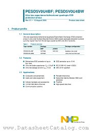 PESD5V0U4BW datasheet pdf NXP Semiconductors
