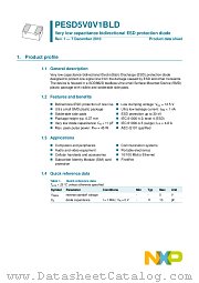 PESD5V0V1BLD datasheet pdf NXP Semiconductors
