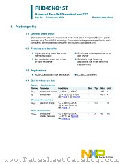 PHB45NQ15T datasheet pdf NXP Semiconductors
