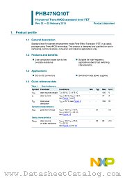 PHB47NQ10T datasheet pdf NXP Semiconductors