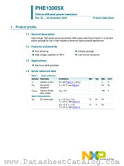PHE13005X datasheet pdf NXP Semiconductors