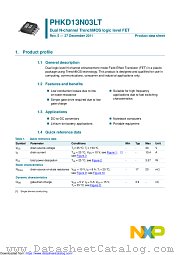 PHKD13N03LT datasheet pdf NXP Semiconductors