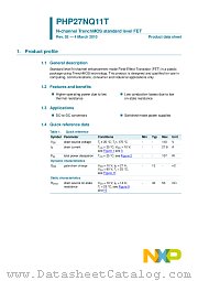 PHP27NQ11T datasheet pdf NXP Semiconductors