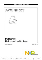 PMBD7100 datasheet pdf NXP Semiconductors