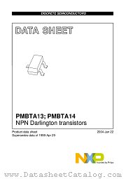 PMBTA14 datasheet pdf NXP Semiconductors