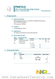 PMBTA42 datasheet pdf NXP Semiconductors