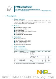 PMEG3020BEP datasheet pdf NXP Semiconductors