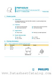PMF400UN datasheet pdf NXP Semiconductors
