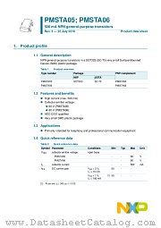 PMSTA05 datasheet pdf NXP Semiconductors