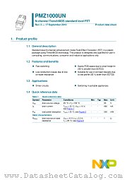 PMZ1000UN datasheet pdf NXP Semiconductors