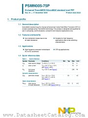 PSMN005-75P datasheet pdf NXP Semiconductors