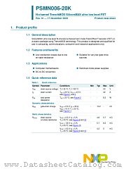 PSMN006-20K datasheet pdf NXP Semiconductors