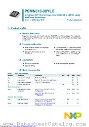 PSMN013-30YLC datasheet pdf NXP Semiconductors