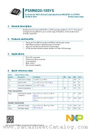 PSMN020-100YS datasheet pdf NXP Semiconductors