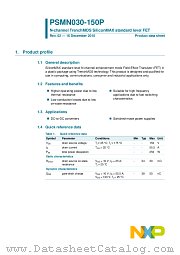 PSMN030-150P datasheet pdf NXP Semiconductors