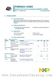 PSMN034-100BS datasheet pdf NXP Semiconductors