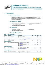 PSMN035-100LS datasheet pdf NXP Semiconductors