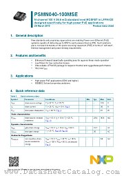 PSMN040-100MSE datasheet pdf NXP Semiconductors