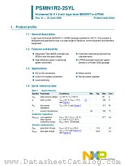 PSMN1R2-25YL datasheet pdf NXP Semiconductors