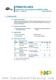 PSMN1R5-40ES datasheet pdf NXP Semiconductors