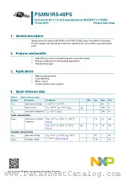 PSMN1R5-40PS datasheet pdf NXP Semiconductors