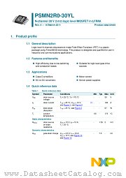 PSMN2R0-30YL datasheet pdf NXP Semiconductors