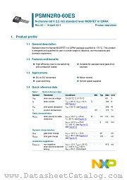 PSMN2R0-60ES datasheet pdf NXP Semiconductors