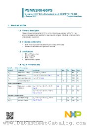 PSMN2R0-60PS datasheet pdf NXP Semiconductors