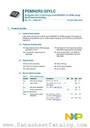 PSMN2R2-30YLC datasheet pdf NXP Semiconductors