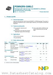 PSMN2R9-30MLC datasheet pdf NXP Semiconductors