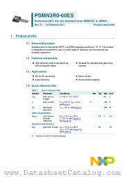 PSMN3R0-60ES datasheet pdf NXP Semiconductors