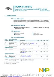 PSMN3R3-80PS datasheet pdf NXP Semiconductors