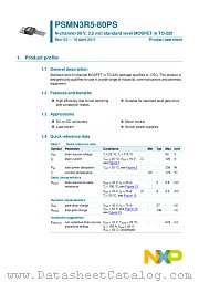 PSMN3R5-80PS datasheet pdf NXP Semiconductors