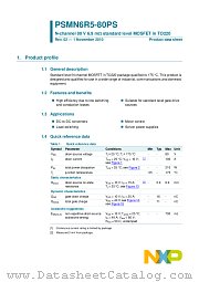 PSMN6R5-80PS datasheet pdf NXP Semiconductors