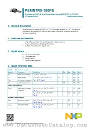 PSMN7R0-100PS datasheet pdf NXP Semiconductors
