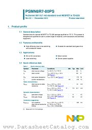 PSMN8R7-80PS datasheet pdf NXP Semiconductors