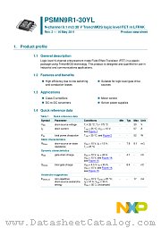 PSMN9R1-30YL datasheet pdf NXP Semiconductors