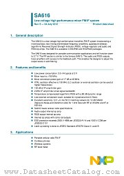 SA616DK datasheet pdf NXP Semiconductors