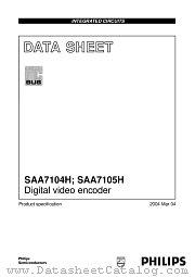 SAA7105H datasheet pdf NXP Semiconductors