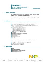 TDA8920CJ datasheet pdf NXP Semiconductors