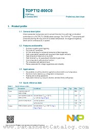 TOPT12-800C0 datasheet pdf NXP Semiconductors