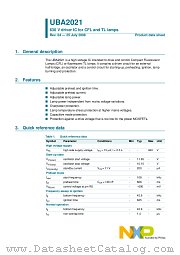 UBA2021T datasheet pdf NXP Semiconductors