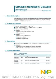UBA2080T datasheet pdf NXP Semiconductors